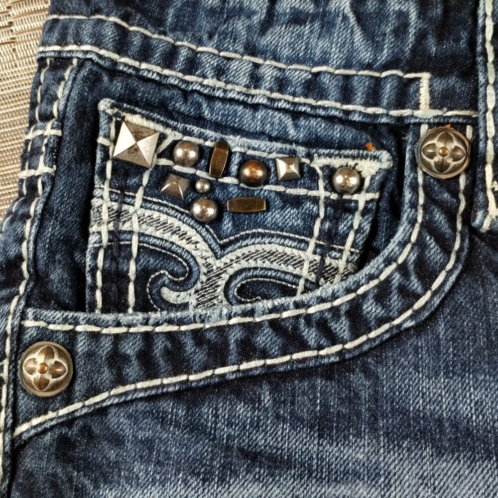 Rock Revival Jax Studded Boot Jeans Size 30 - Picture 6 of 16